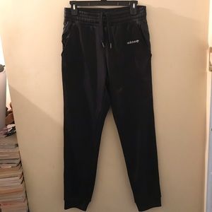 Adidas nylonish navy sweatpants